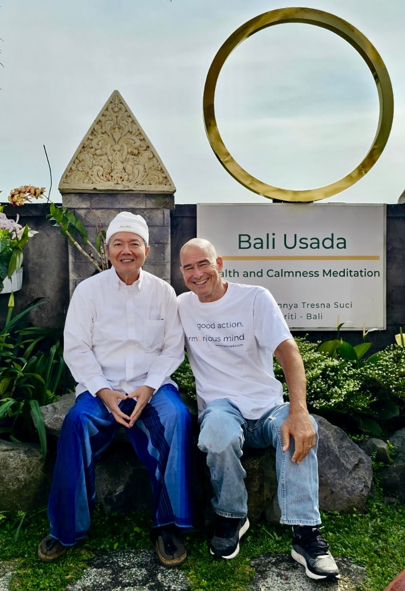Meditating in Bali