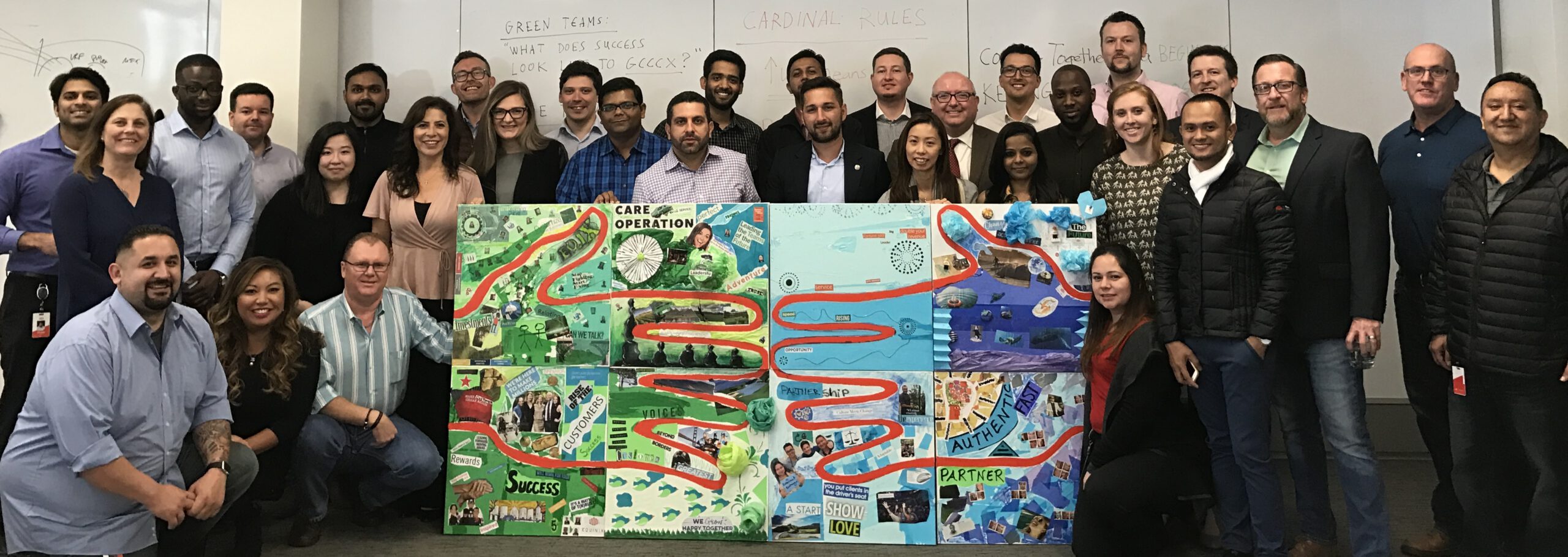 Equinix team art experience, Redwood City California — collaborative canvas with Gregory Burns