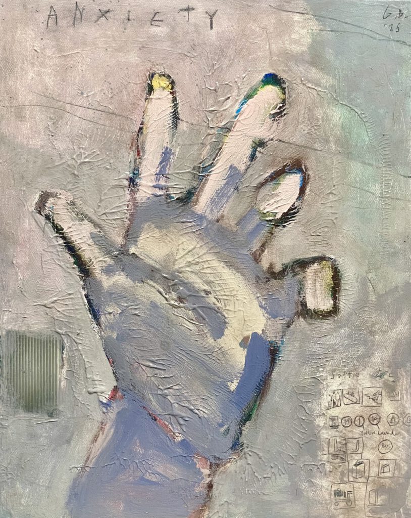 Anxiety · 20×16in · Oil on Canvas · 2025