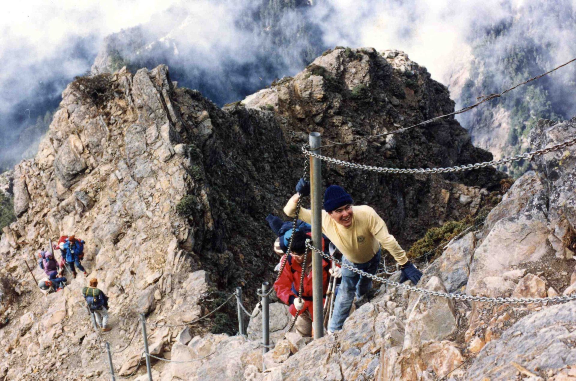 Gregory Burns climbing Jade Mountain, Taiwan, 1987 — 4,000 metres